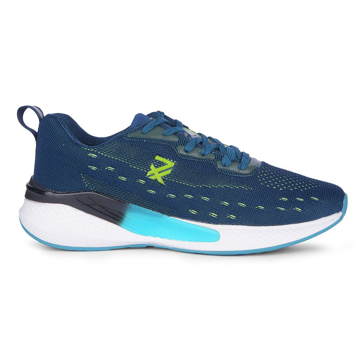 Leap7X By Liberty Men Malinga Teal Blue Sports Lacing Shoes