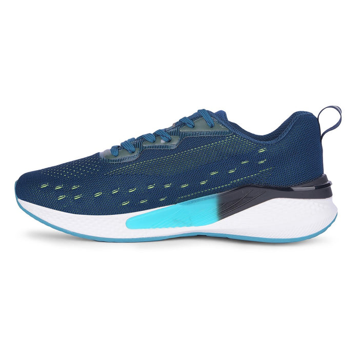 Leap7X By Liberty Men Malinga Teal Blue Sports Lacing Shoes