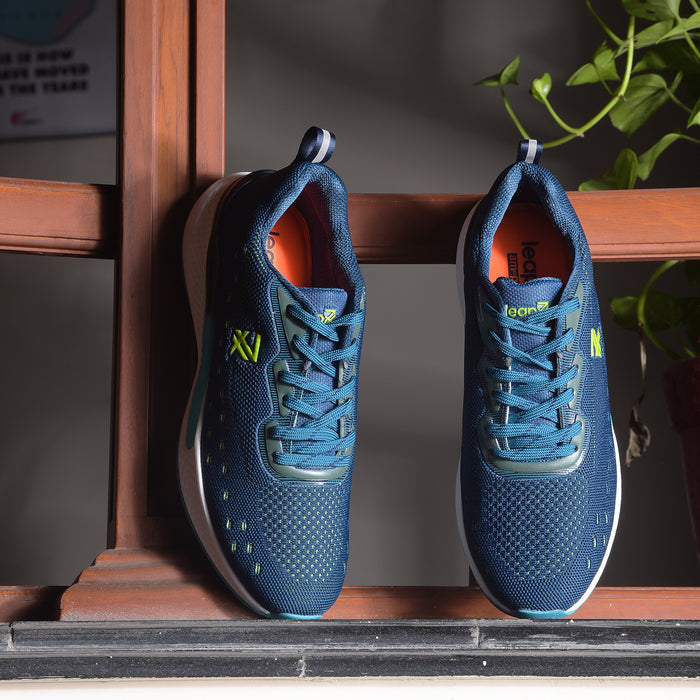 Leap7X By Liberty Men Malinga Teal Blue Sports Lacing Shoes