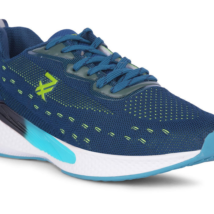 Leap7X By Liberty Men Malinga Teal Blue Sports Lacing Shoes