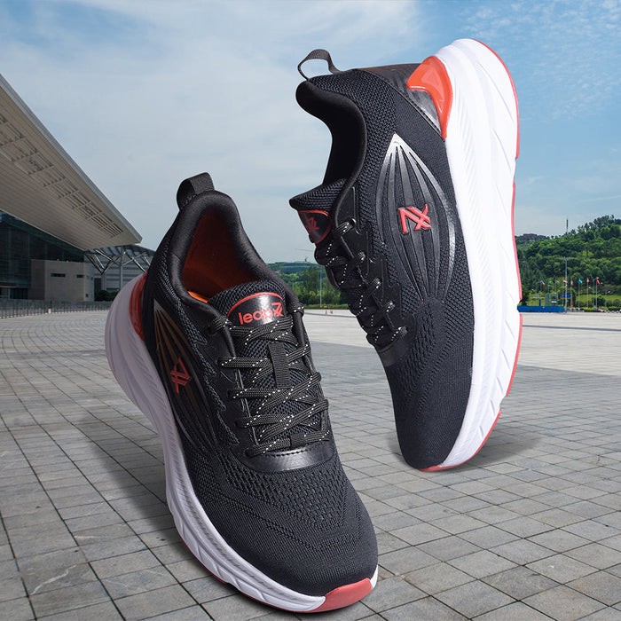 Leap7x By Liberty Men RW-2 Black Sports Lacing Shoes