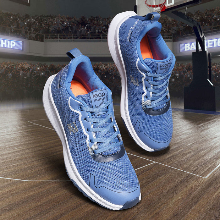 Leap7x By Liberty Men RW-13 S.Blue Sports Lacing Shoes