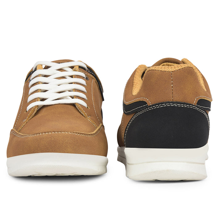 Leap7X Camel Casual Lacing Sneakers For Men Frinks 1E By Liberty