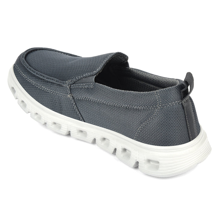 Leap7X Dark Grey Non Lacing Casual Shoes For Men Flow 5 By Liberty