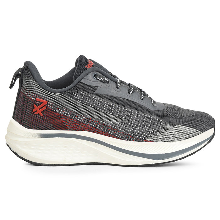 Leap7X Dark Grey Sports Lacing Running Shoes For Men Ghd 21 By Liberty