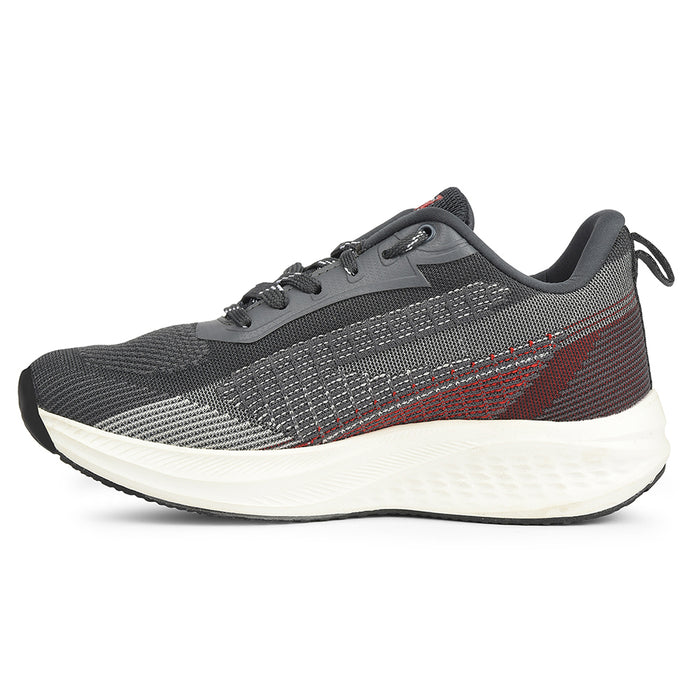 Leap7X Dark Grey Sports Lacing Running Shoes For Men Ghd 21 By Liberty