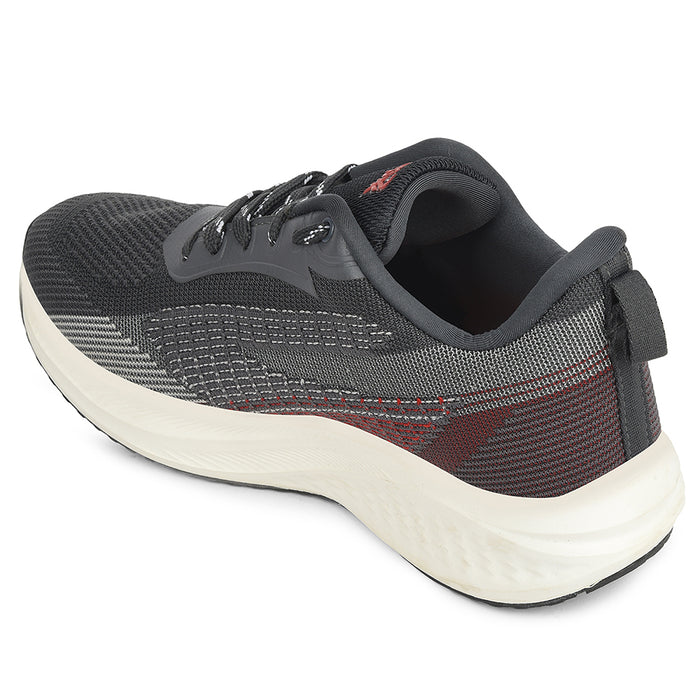 Leap7X Dark Grey Sports Lacing Running Shoes For Men Ghd 21 By Liberty
