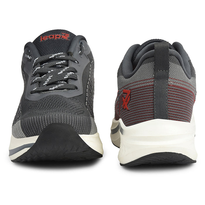 Leap7X Dark Grey Sports Lacing Running Shoes For Men Ghd 21 By Liberty