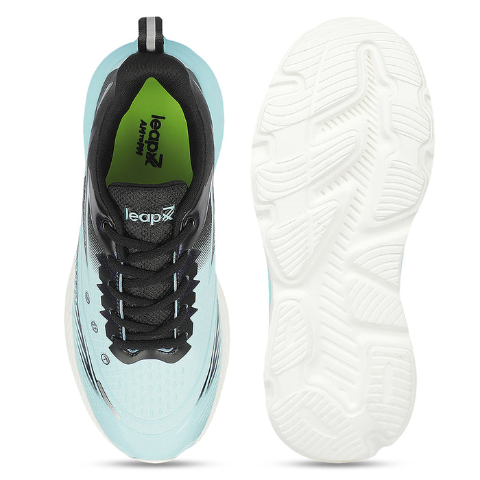 Leap7x DYNAMO-L Sea Green Sports Non Lacing Walking shoes for Kids by Liberty