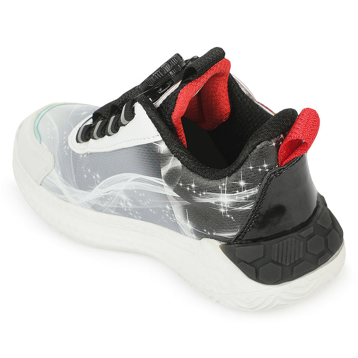 Leap7X GLOWGEAR-1 Black Casual Lacing Running Shoes for Kids by Liberty
