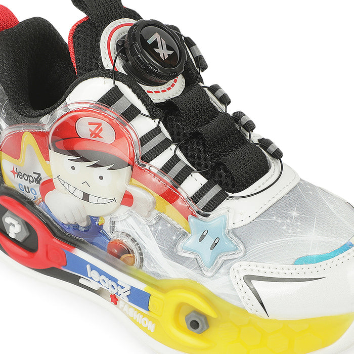 Leap7X GLOWGEAR-1 Black Casual Lacing Running Shoes for Kids by Liberty
