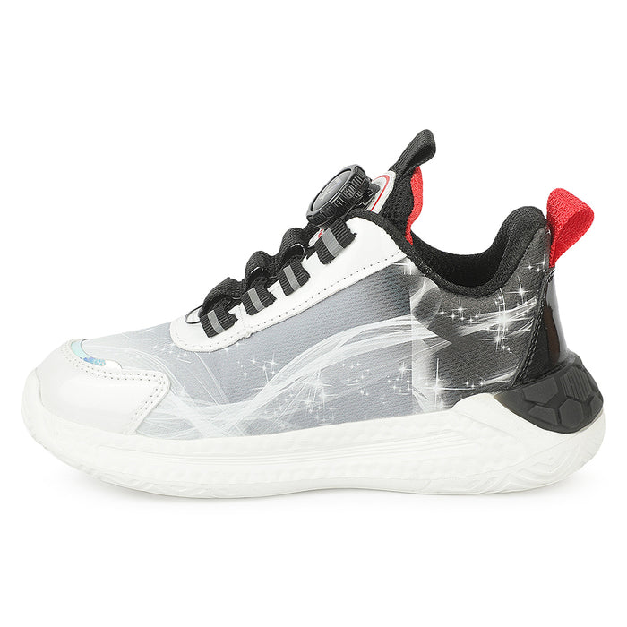 Leap7X GLOWGEAR-1 Black Casual Lacing Running Shoes for Kids by Liberty