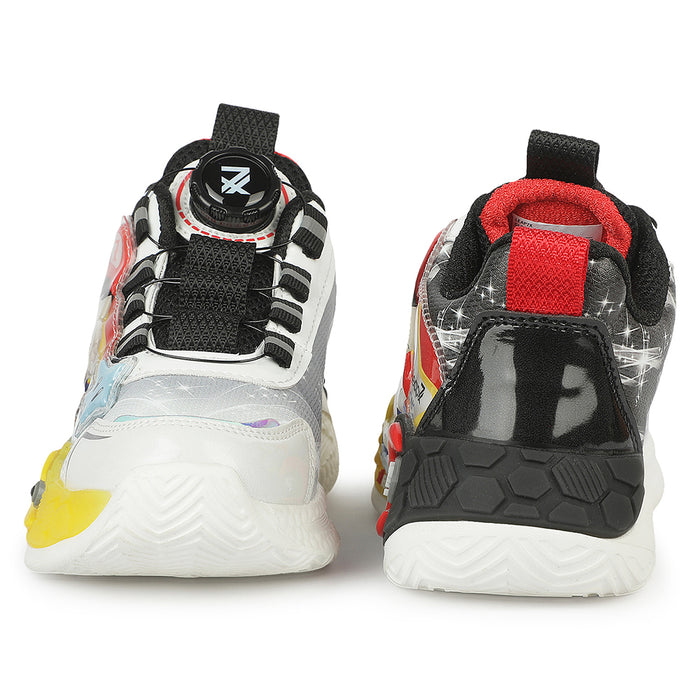 Leap7X GLOWGEAR-1 Black Casual Lacing Running Shoes for Kids by Liberty