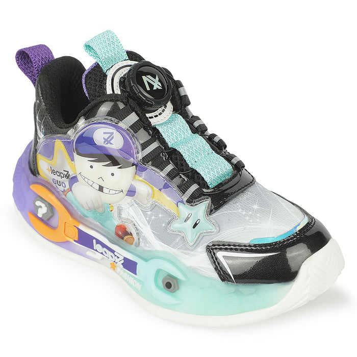 Leap7X GLOWGEAR-1 Sea Green Casual Lacing Running Shoes for Kids by Liberty