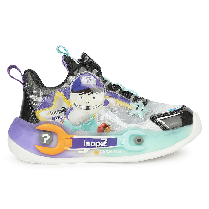 Leap7X GLOWGEAR-1 Sea Green Casual Lacing Running Shoes for Kids by Liberty