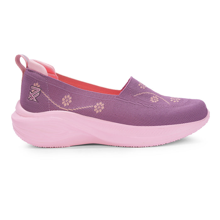 LEAP7X GLOWSTAR-E Peach Sports Non lacing Walking shoes for Women by Liberty
