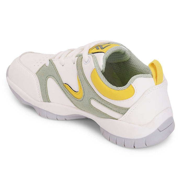 Leap7x Green Sports Lacing Running Shoes For Kids CANON-2E By Liberty