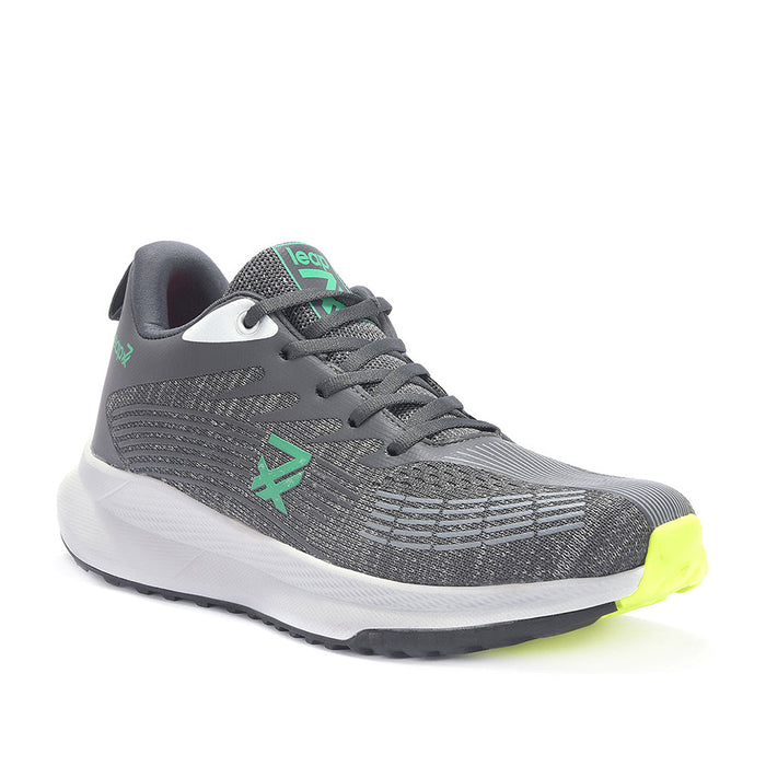 Leap7x Grey Lacing Sports Running Shoes For Men RW-14 By Liberty