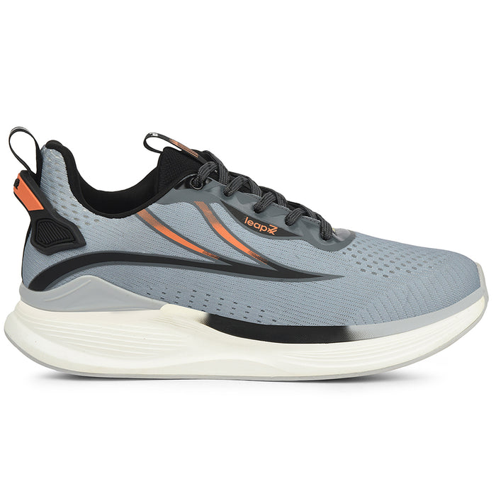 Leap7X Grey Sports Lacing Running Shoes For Men Dario By Liberty