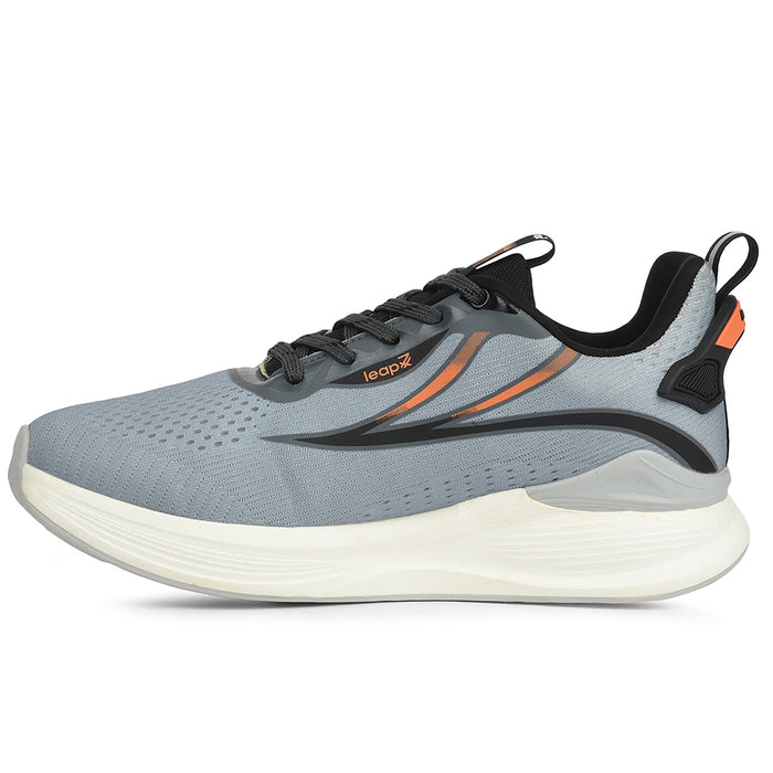 Leap7X Grey Sports Lacing Running Shoes For Men Dario By Liberty