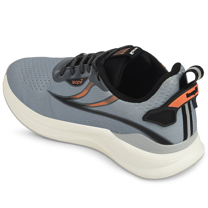 Leap7X Grey Sports Lacing Running Shoes For Men Dario By Liberty