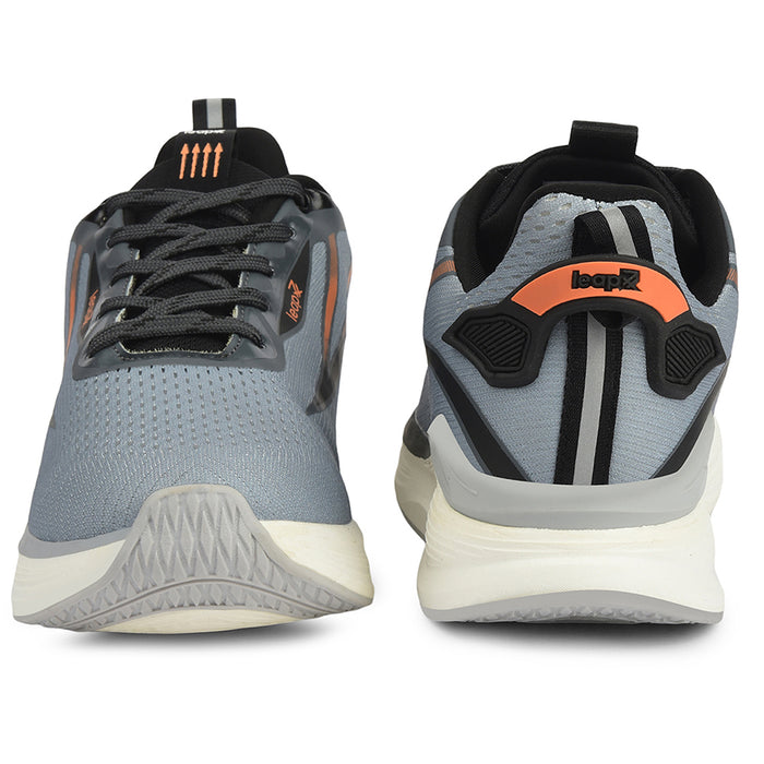 Leap7X Grey Sports Lacing Running Shoes For Men Dario By Liberty