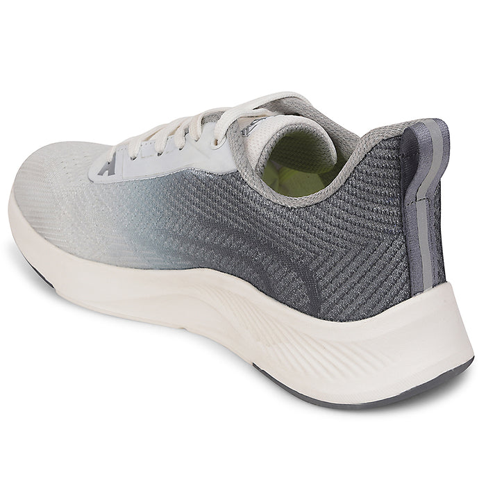 Leap7x Grey Sports Lacing Running Shoes For Men FLYOD By Liberty