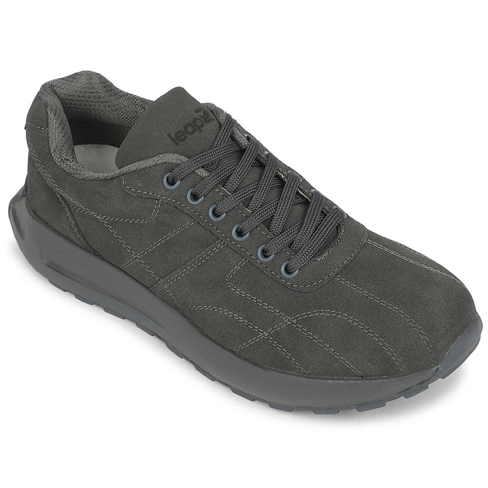 Leap7X Grey Sports Lacing Running Shoes For Men Gola 25D By Liberty