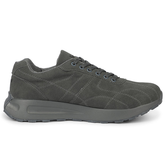Leap7X Grey Sports Lacing Running Shoes For Men Gola 25D By Liberty