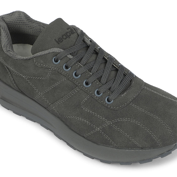 Leap7X Grey Sports Lacing Running Shoes For Men Gola 25D By Liberty