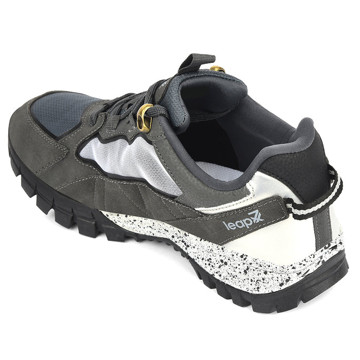 Leap7X Grey Sports Lacing Running Shoes For Men Mountain2 By Liberty