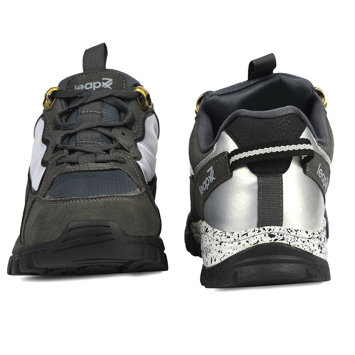 Leap7X Grey Sports Lacing Running Shoes For Men Mountain2 By Liberty