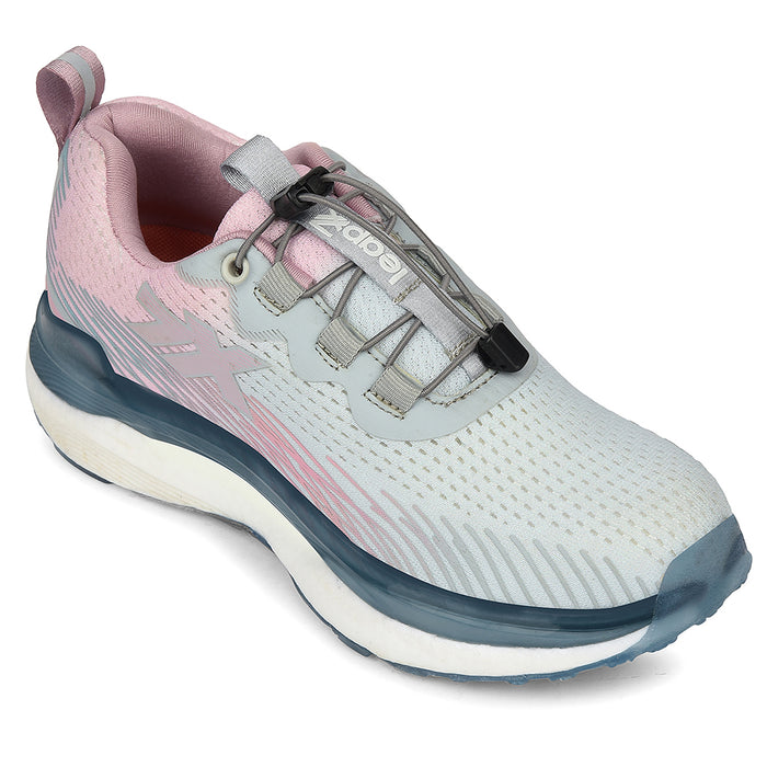 Leap7X Grey Sports Lacing Running Shoes For Women Chelsy 3 By Liberty