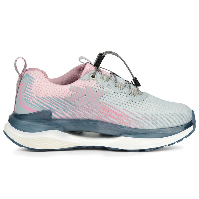 Leap7X Grey Sports Lacing Running Shoes For Women Chelsy 3 By Liberty