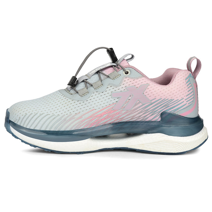 Leap7X Grey Sports Lacing Running Shoes For Women Chelsy 3 By Liberty