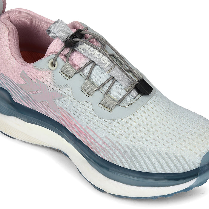 Leap7X Grey Sports Lacing Running Shoes For Women Chelsy 3 By Liberty