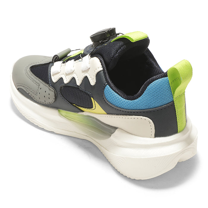 Leap7x Grey Sports Non Lacing Running Shoes For Kids GAMEON-1 By Liberty