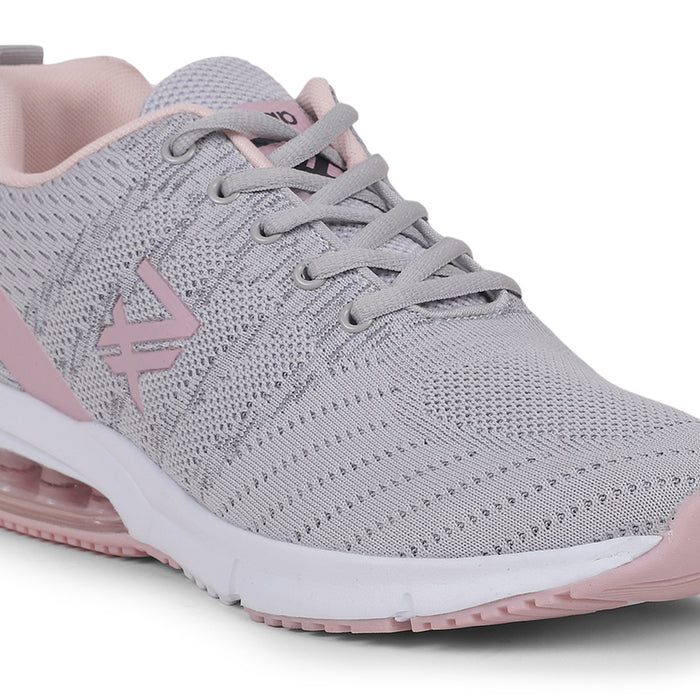 Leap7X HRP-TZ-L5 Grey Sports Lacing Running Shoes for Women by Liberty