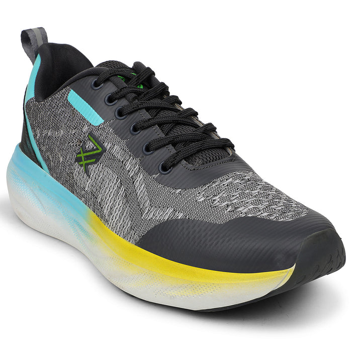 Leap7X KYOTO Grey Sports Lacing Running Shoes for Men by Liberty