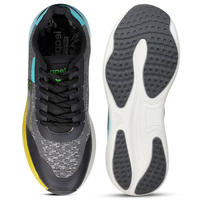 Leap7X KYOTO Grey Sports Lacing Running Shoes for Men by Liberty