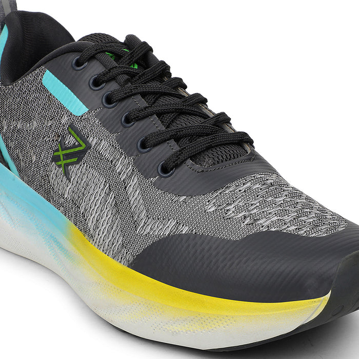 Leap7X KYOTO Grey Sports Lacing Running Shoes for Men by Liberty