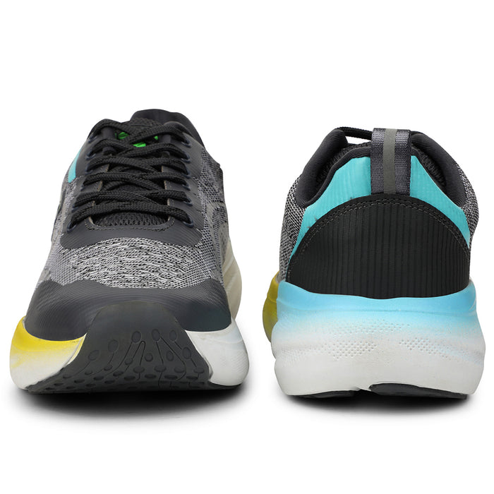 Leap7X KYOTO Grey Sports Lacing Running Shoes for Men by Liberty