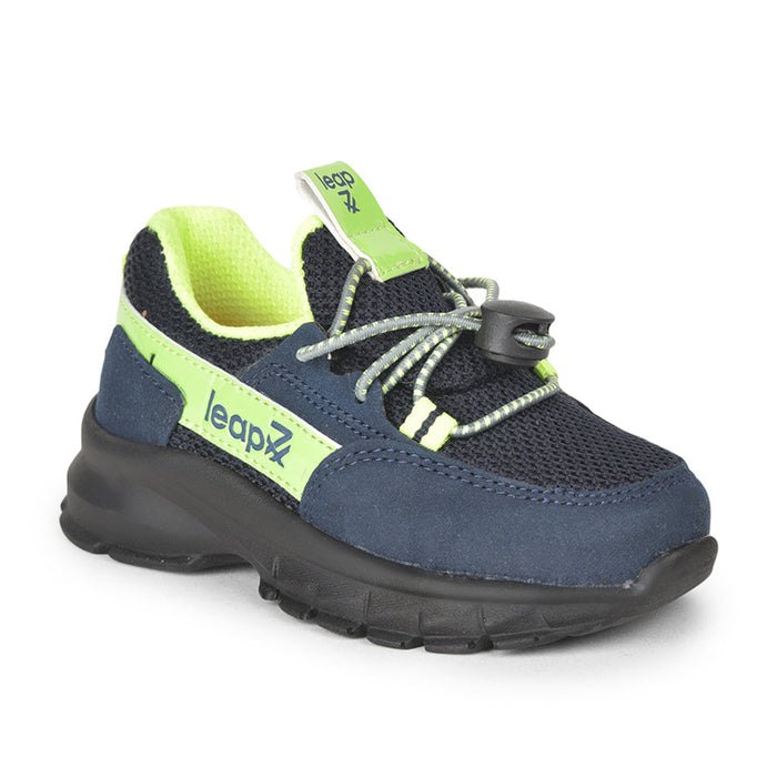 Leap7x Lacing Casual Shoes For Kids (N.Blue) JEEVA-05 By Liberty