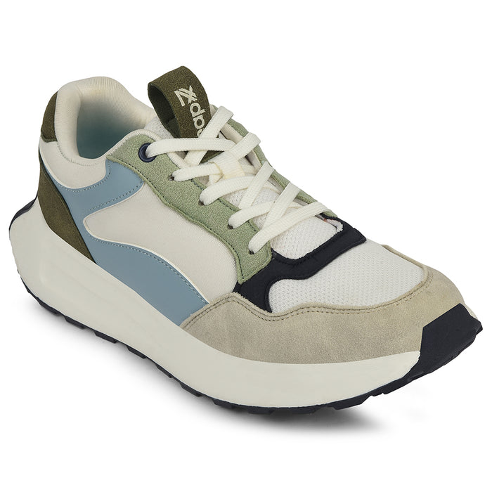 Leap7X Light Grey Sports Lacing Running Shoes For Kids Zlp Xk 01 By Liberty