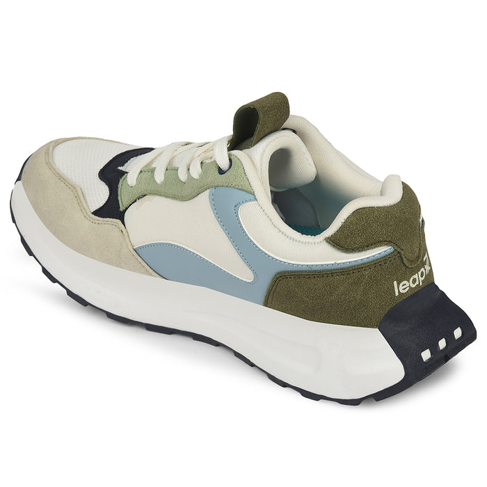 Leap7X Light Grey Sports Lacing Running Shoes For Kids Zlp Xk 01 By Liberty