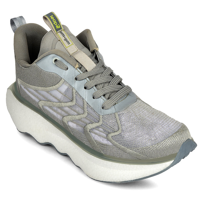 Leap7X Light Grey Sports Lacing Running Shoes For Men Ghd 101 By Liberty