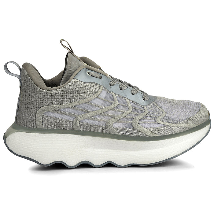 Leap7X Light Grey Sports Lacing Running Shoes For Men Ghd 101 By Liberty