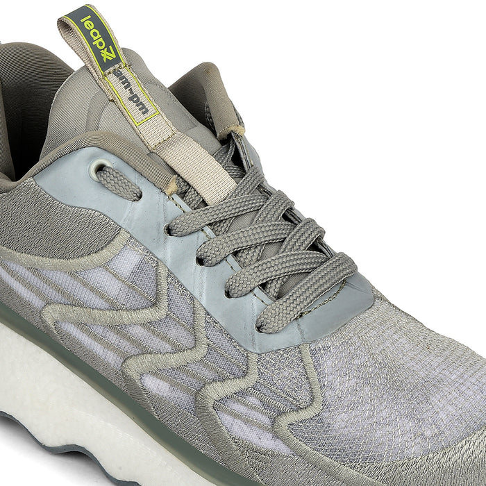 Leap7X Light Grey Sports Lacing Running Shoes For Men Ghd 101 By Liberty