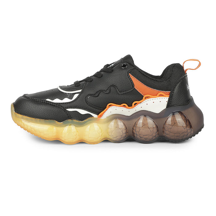Leap7X LIGHTEX-2 Black Casual Lacing Running Shoes for Kids by Liberty