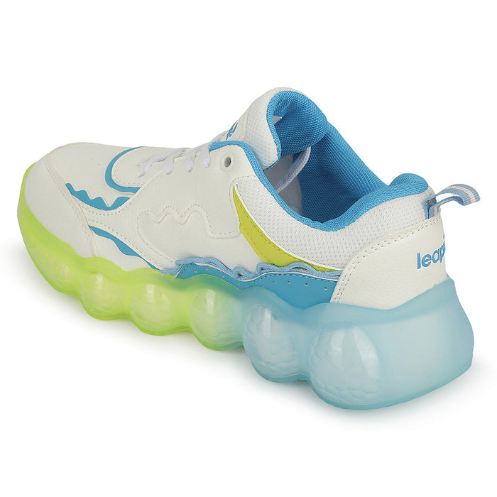 Leap7X LIGHTEX-2 White Casual Lacing Running Shoes for Kids by Liberty